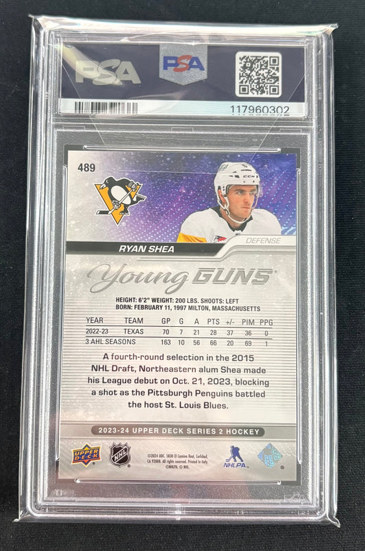 PSA 9 - 2023 Upper Deck Ryan Shea (Young Guns)