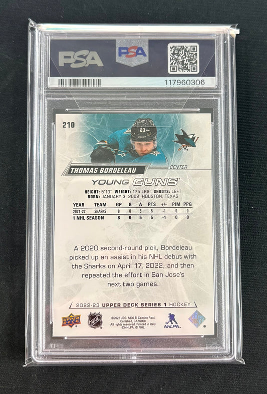 PSA 9 - 2022 Upper Deck Thomas Bordeleau (Young Guns)
