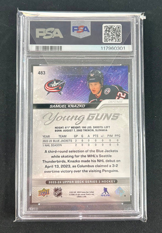 PSA 9 - 2023 Upper Deck Samuel Knazko (Young Guns)
