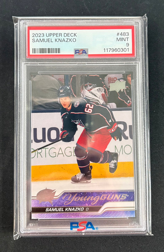 PSA 9 - 2023 Upper Deck Samuel Knazko (Young Guns)