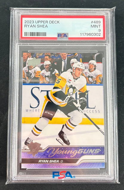 PSA 9 - 2023 Upper Deck Ryan Shea (Young Guns)
