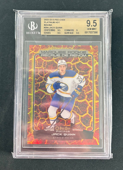 BGS 9.5 - 2022-23 O-PEE-CHEE Platinum "Hot Magma" /499 RC Jack Quinn
