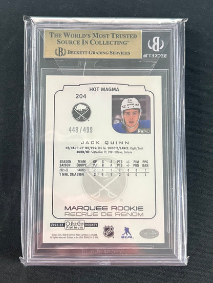 BGS 9.5 - 2022-23 O-PEE-CHEE Platinum "Hot Magma" /499 RC Jack Quinn